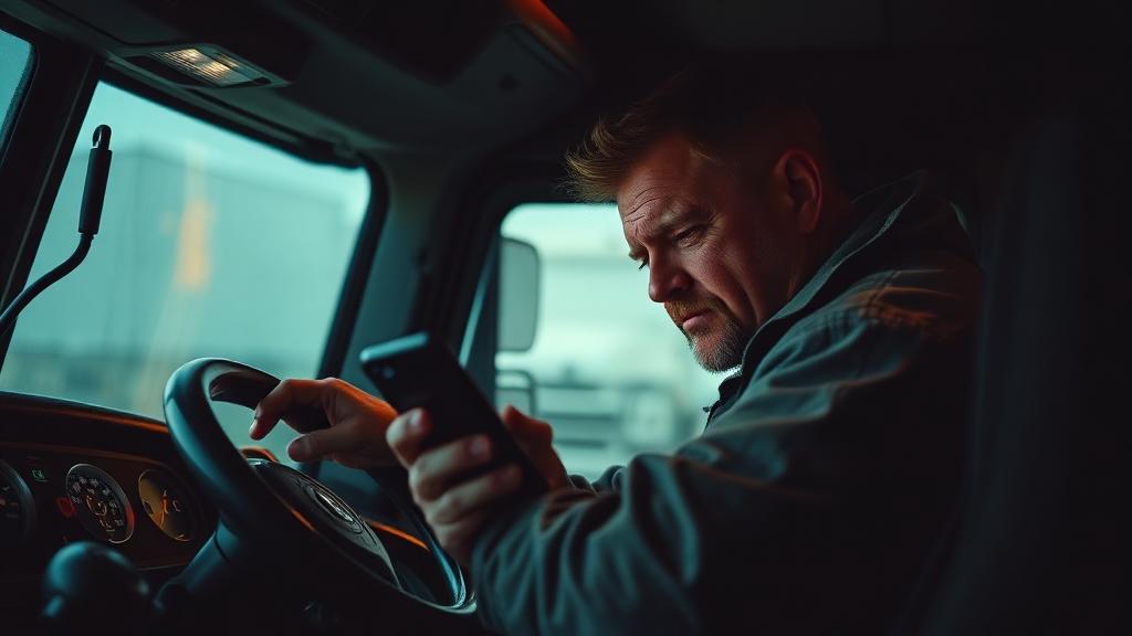 Fleet manager reviewing CDL driver applications on a tablet