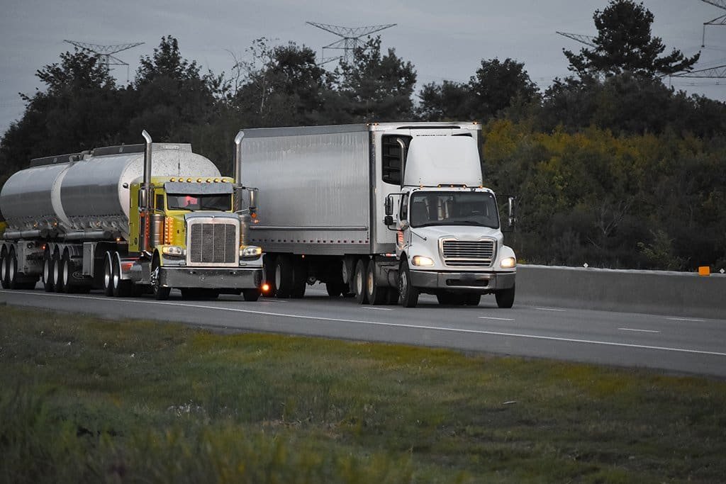 a truck on the road