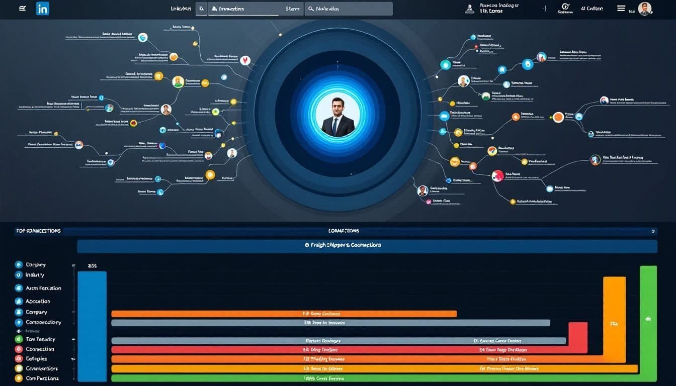 A close-up of a LinkedIn profile page highlighting connections with freight shippers and decision-makers.