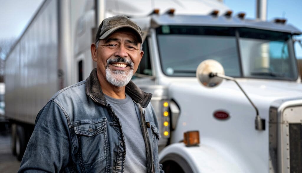 truck driver smiling