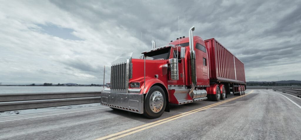 red american truck