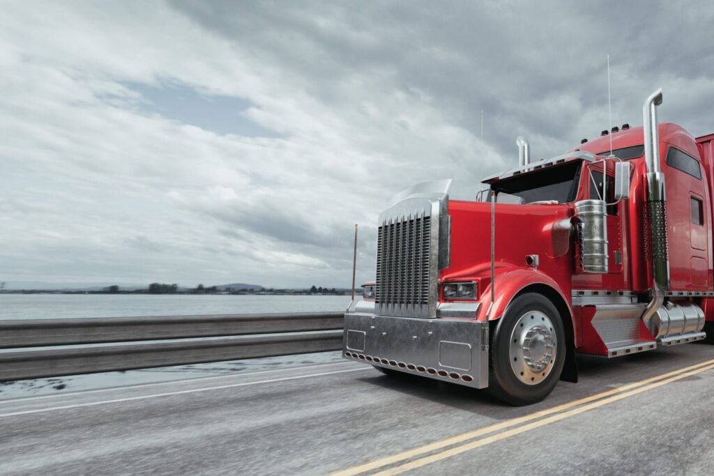 red american truck
